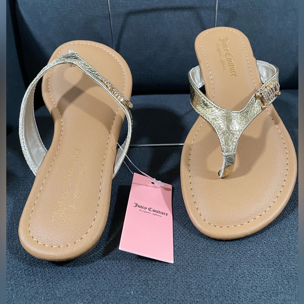 New Juicy Couture Gold ZAOR Thong
Sandals Rhinestones - Picture 4 of 13